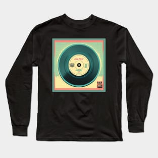 Record Store Merch Vinyl Record Teal Long Sleeve T-Shirt